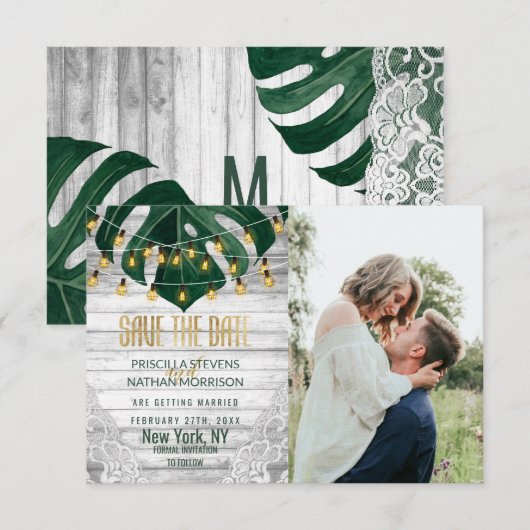 Zwitserse kaas met lezerlijsterlights goudweddensc save the date (Voorkant / Achterkant)