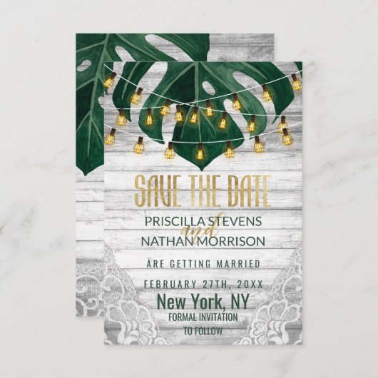 Zwitserse kaas met lezerlijsterlights goudweddensc save the date (Voorkant / Achterkant)