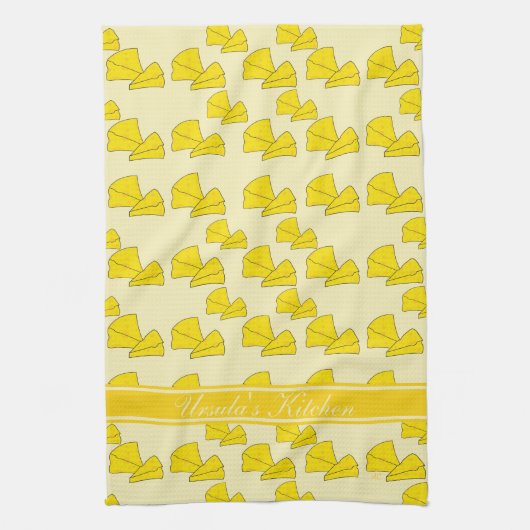 Zwitserse kaas print speciaal keukenhanddoek (Verticaal)