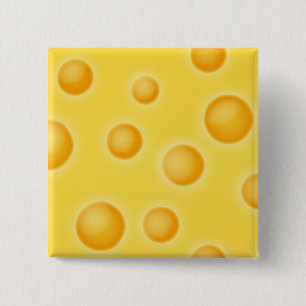 Zwitserse kaas Vector Design voor kaas liefhebber Vierkante Button 5,1 Cm