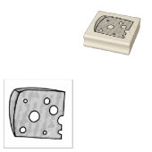 Zwitserse kaas Wedge Slice Food Grocery Dairy Food Rubberstempel (Gestempeld)