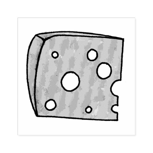 Zwitserse kaas Wedge Slice Food Grocery Dairy Food Rubberstempel (Afrduk)
