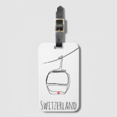 Zwitserse kabelbaanart | Alpiene Elegance Bagagelabel (Voorkant (verticaal))