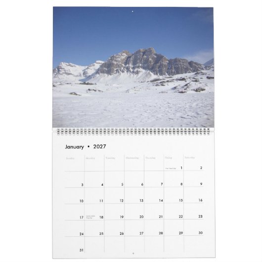 Zwitserse kalender voor 2014 (Jan 2027)