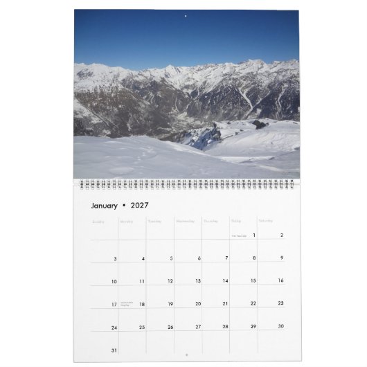 Zwitserse kalender voor 2015 (Jan 2027)