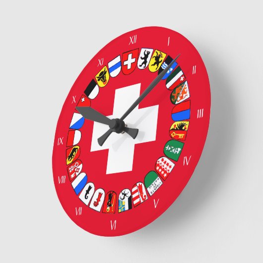 Zwitserse kantons wapenschild ronde klok (Hoek)