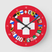 Zwitserse kantons wapenschild ronde klok (Voorkant)