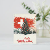 ZWITSERSE kerst Briefkaart (Staand voorkant)