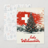ZWITSERSE kerst Briefkaart (Voorkant / Achterkant)