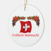 Zwitserse Kerstmis Keramisch Ornament (Links)