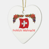 Zwitserse Kerstmis Keramisch Ornament (Links)