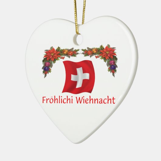 Zwitserse Kerstmis Keramisch Ornament (Links)