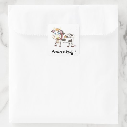 Zwitserse koe belonen stickers (Tas)