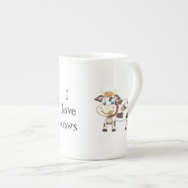 Zwitserse koe Bone China mok