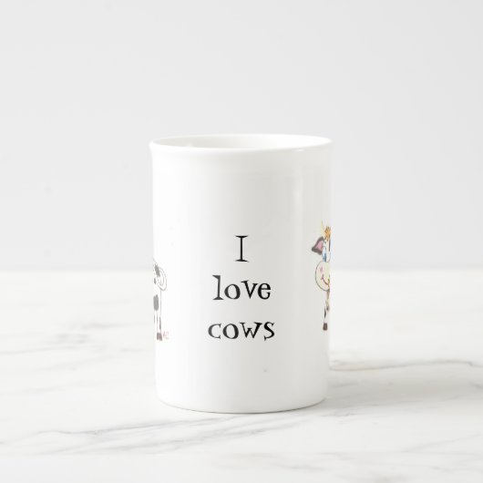 Zwitserse koe Bone China mok (Voorkant)