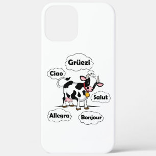 Zwitserse Koe Grüezi Bonjour Ciao Zwitserland Reis Case-Mate iPhone Case