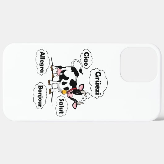 Zwitserse Koe Grüezi Bonjour Ciao Zwitserland Reis Case-Mate iPhone Case (Achterkant / Rechts)