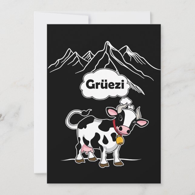 Zwitserse Koe - Grüezi - Zwitserland reizen (Voorkant)