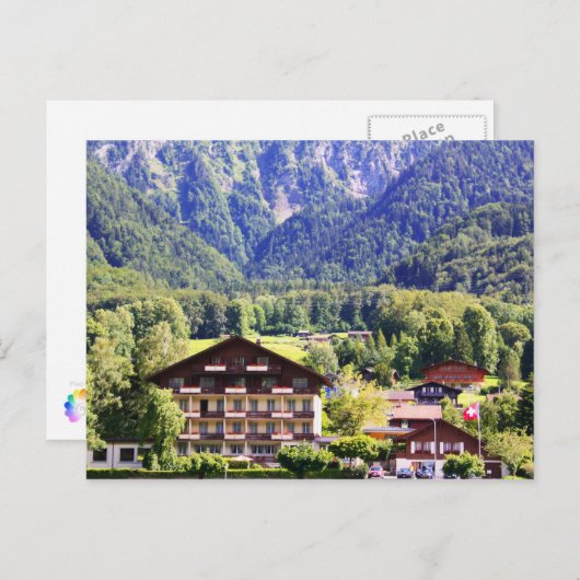 Zwitserse krijt briefkaart (Voorkant / Achterkant)