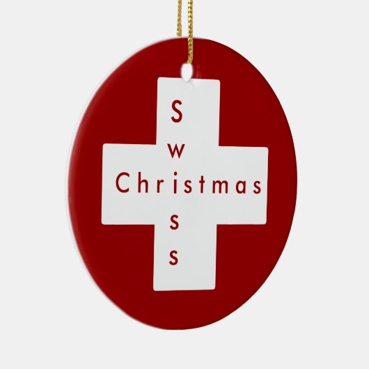 Zwitserse kruis keramisch ornament (Rechts)