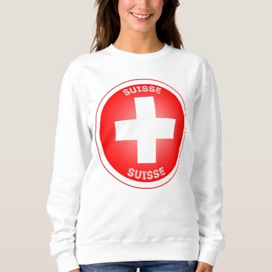 Zwitserse Kruis Suisse Cirkel Vorm Trui (Voorkant)