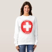 Zwitserse Kruis Suisse Cirkel Vorm Trui (Voorkant volledig)
