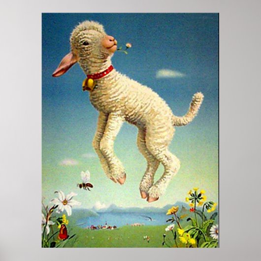 Zwitserse lam antieke poster (Voorkant)