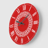 Zwitserse landenklok Rood en Wit Elegant Kitchen Grote Klok (Hoek)