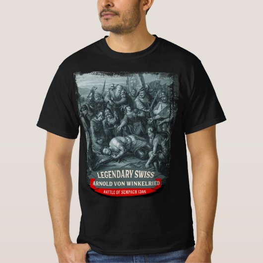 Zwitserse Legendary Hero Arnold von Winkelried Sem T-shirt (Voorkant)