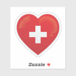 Zwitserse liefdesvlag sticker
