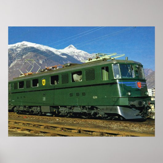  Zwitserse locomotief Poster (Voorkant)