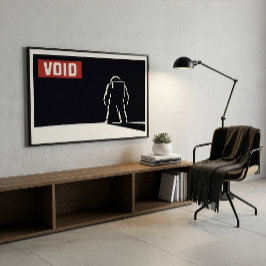 Zwitserse Minimalistische Zwarte Rode Witte Ruimte Poster