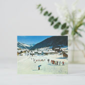Zwitserse Morgins, Ecole de Ski Briefkaart (Staand voorkant)