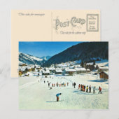 Zwitserse Morgins, Ecole de Ski Briefkaart (Voorkant / Achterkant)
