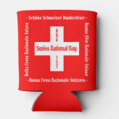 Zwitserse nationale dag in vier talen Zwitserse vl Blikjeskoeler (Achterkant)