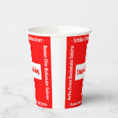 Zwitserse nationale dag in vier talen Zwitserse vl Papieren Bekers (Links)