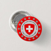 Zwitserse nationale dag Zwitserland vlag Edelweiss Ronde Button 3,2 Cm (Voorkant /achterkant)