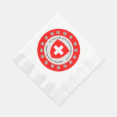 Zwitserse nationale dag Zwitserland vlag Edelweiss Servet (Hoek)