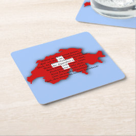 Zwitserse nationale dag, Zwitserland, Zwitserse ps Kartonnen Onderzetters