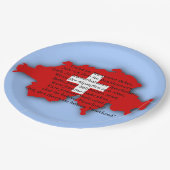 Zwitserse nationale dag, Zwitserland, Zwitserse ps Papieren Bordje (Gekanteld)