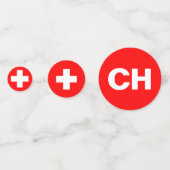 Zwitserse nationale feestdag confetti (Achterkanten)