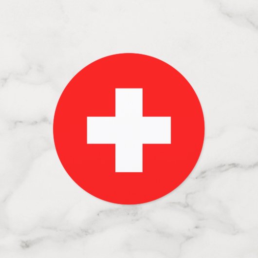 Zwitserse nationale feestdag confetti (Kleine voorkant)