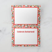 Zwitserse nationale feestdag groeten kaart (Binnen)