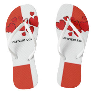 Zwitserse nationale vlag teenslippers
