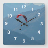 Zwitserse Paraglider Vierkante Klok (Voorkant)
