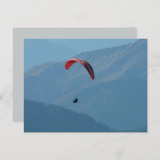 Zwitserse Paragliding Briefkaart (Voorkant / Achterkant)