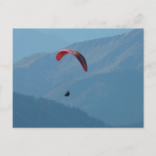 Zwitserse Paragliding Briefkaart (Voorkant)