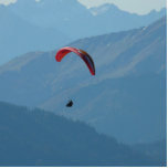 Zwitserse Paragliding Fotobeeldje Ornament<br><div class="desc">Paragliding is de recreatieve en competitieve avontuursport van vliegende Para-zweefvliegtuigen.</div>