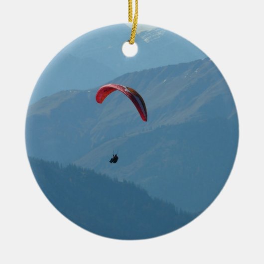 Zwitserse Paragliding Keramisch Ornament (Voorkant)