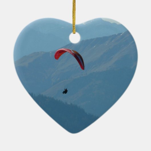 Zwitserse Paragliding Keramisch Ornament (Achterkant)